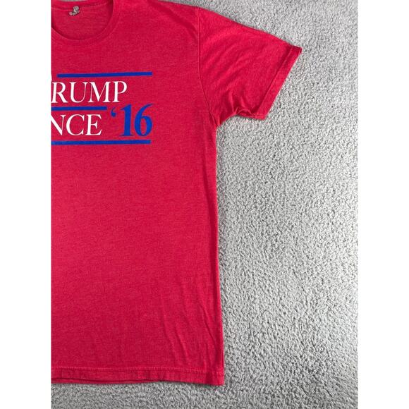 Trump Pence 2016 Shirt Mens XL Red Donald Mike Republican Politics Short Sleeve - Picture 5 of 10